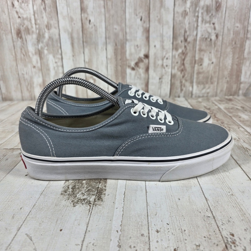 Vans Authentic Low Top Canvas Sneakers Pewter Gray‎ Womens 9.5 Mens 8 500714